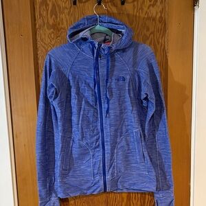 The North Face Heathered Blue Zip-Up Hoodie